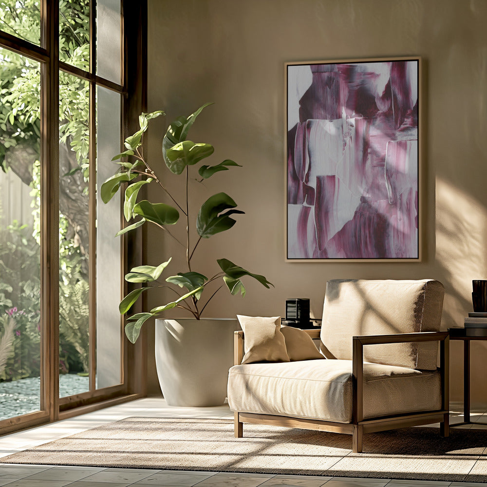Crimson Brushstrokes | Poster
