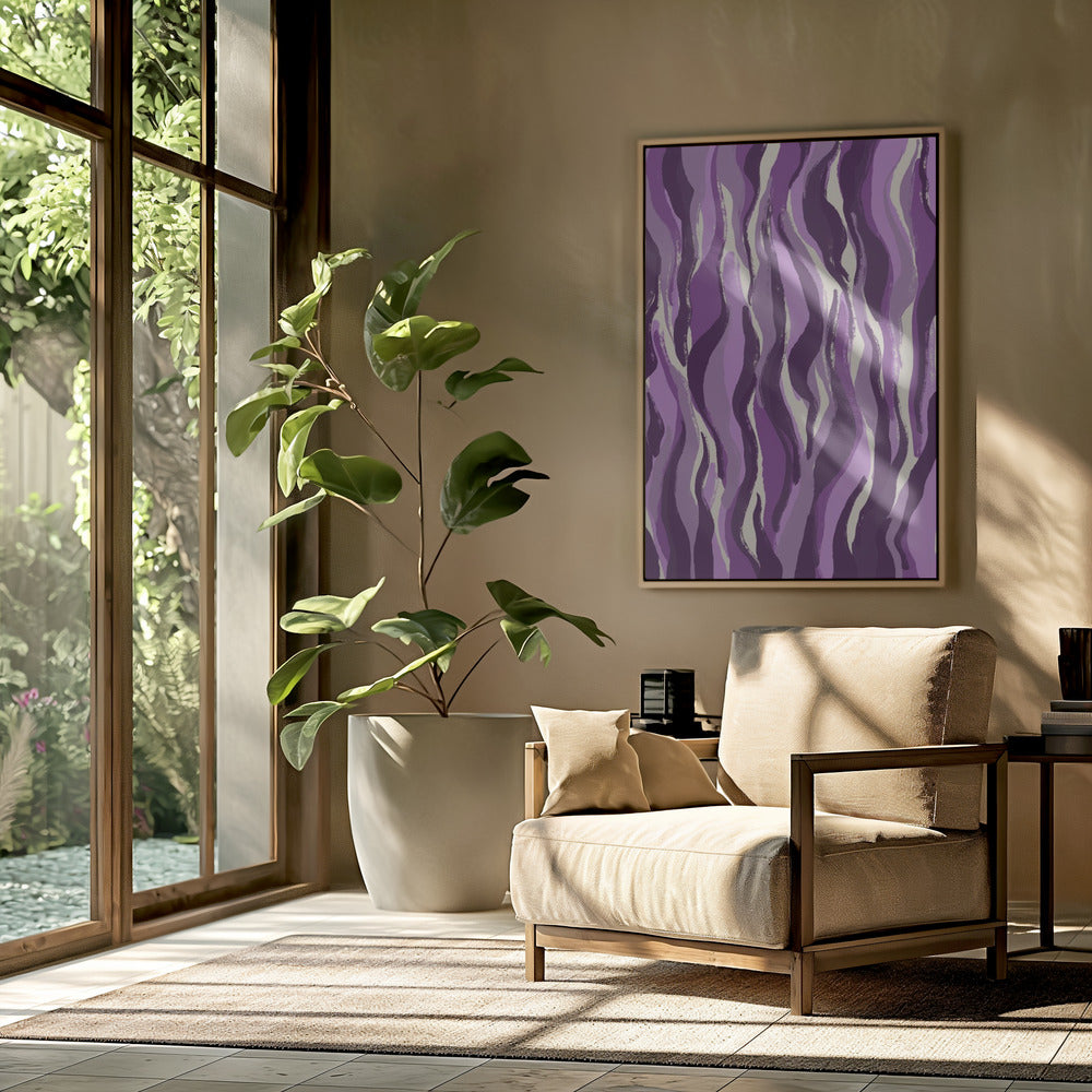 Purple Flame Waves | Poster