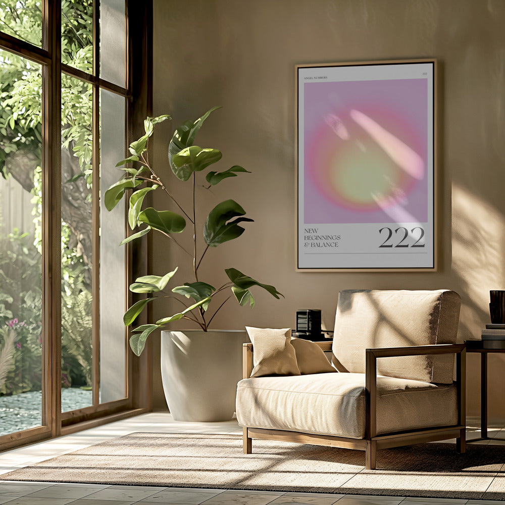 Farbverlauf mit sanften Rosa- und Gelbtönen | Poster