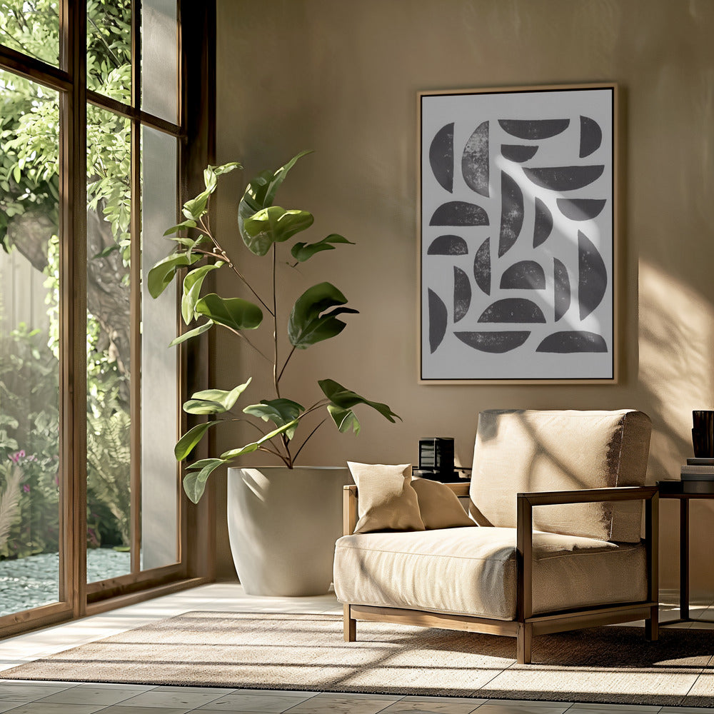 Linocut Abstract #7 | Poster