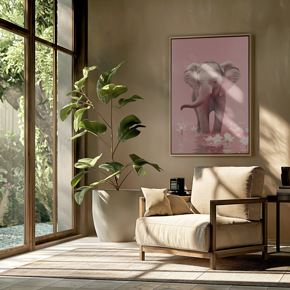 Elefant in Blüten | Poster