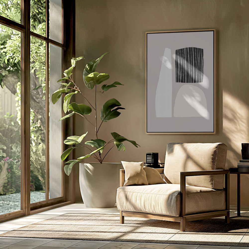 Geometrische Formen in neutralen Tönen | Poster