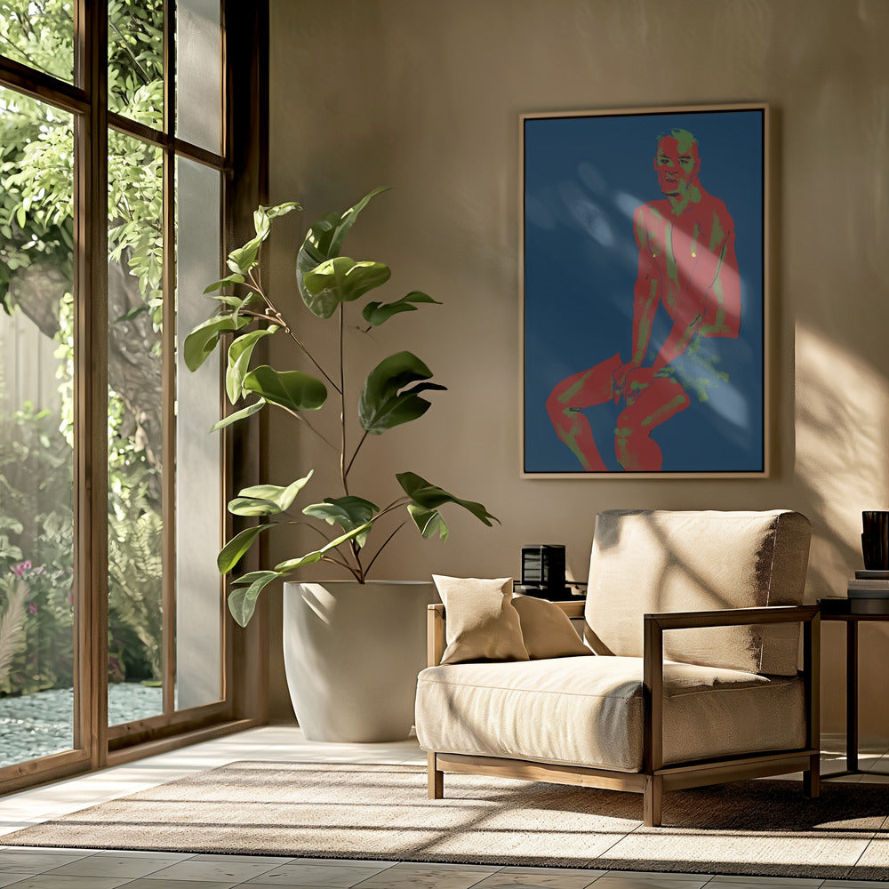 A Man Posing Blue | Poster