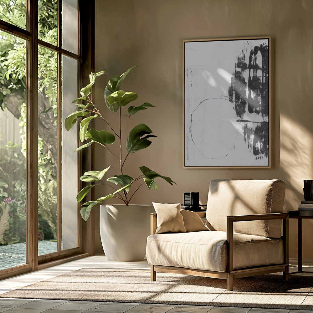 Bold Black Brushstrokes | Poster