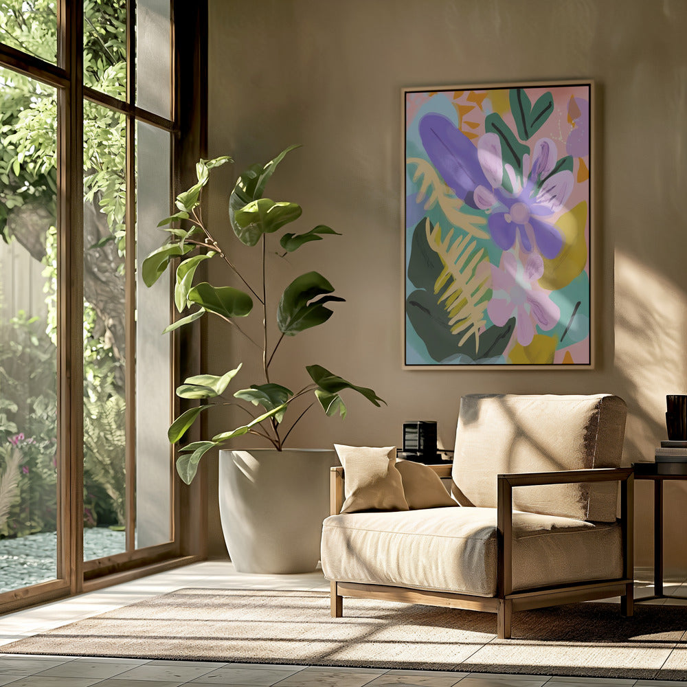 Florales, skurriles Poster