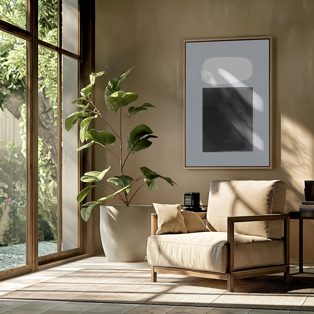 Black Rectangle Beneath A White Oval | Poster