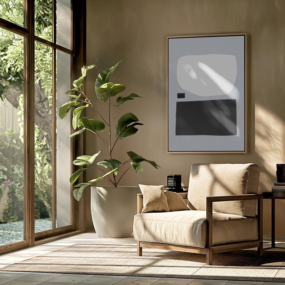 Geometrische Formen in Schwarzweiß | Poster