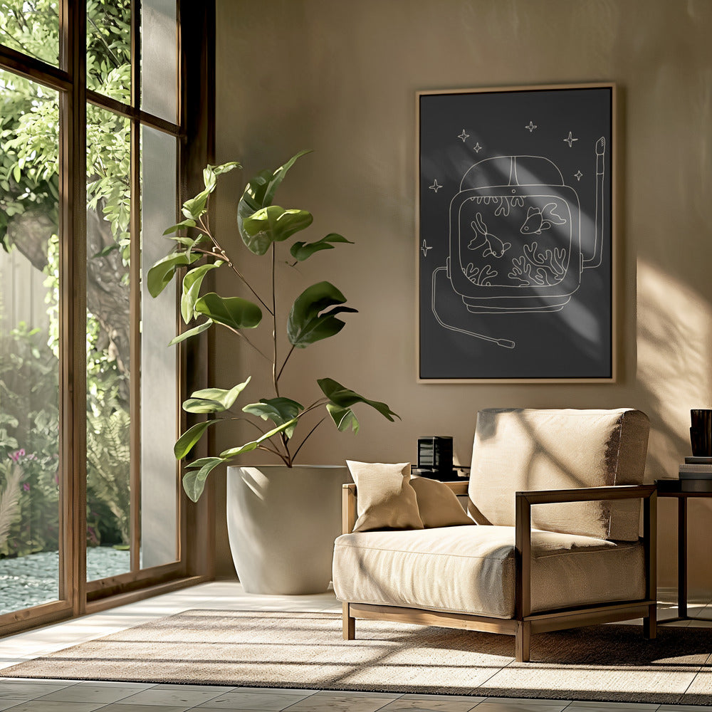Astronaut and Fishes | Poster