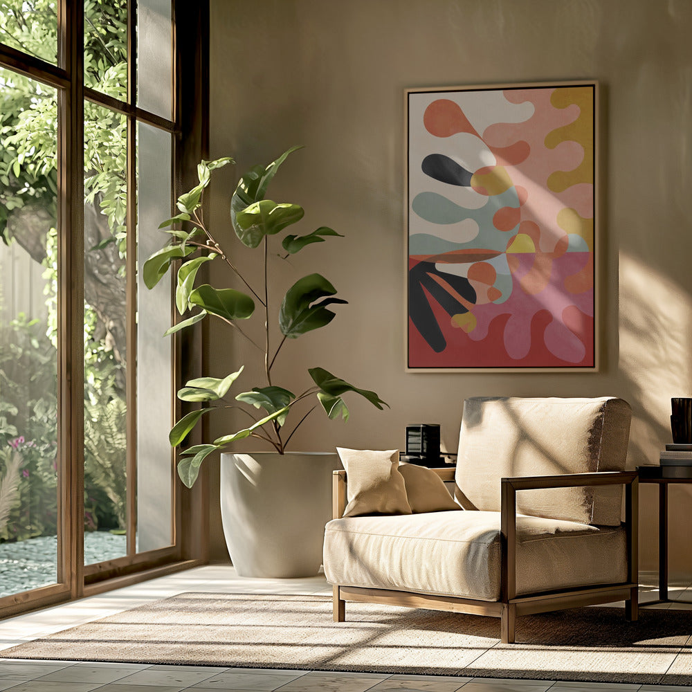 Warm Colors Bauhaus Geometry5 | Poster