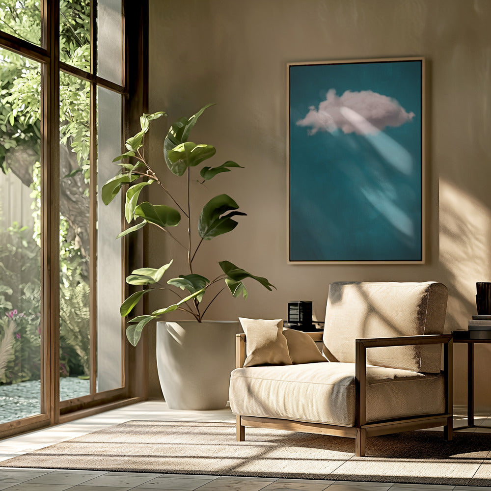 Teal / Blush Cloud No 1 | Poster