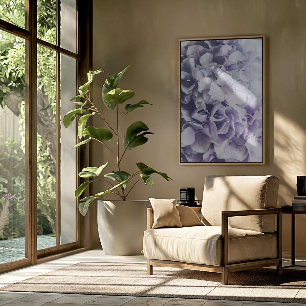 Vibrant Purple Hydrangea Flowers | Poster