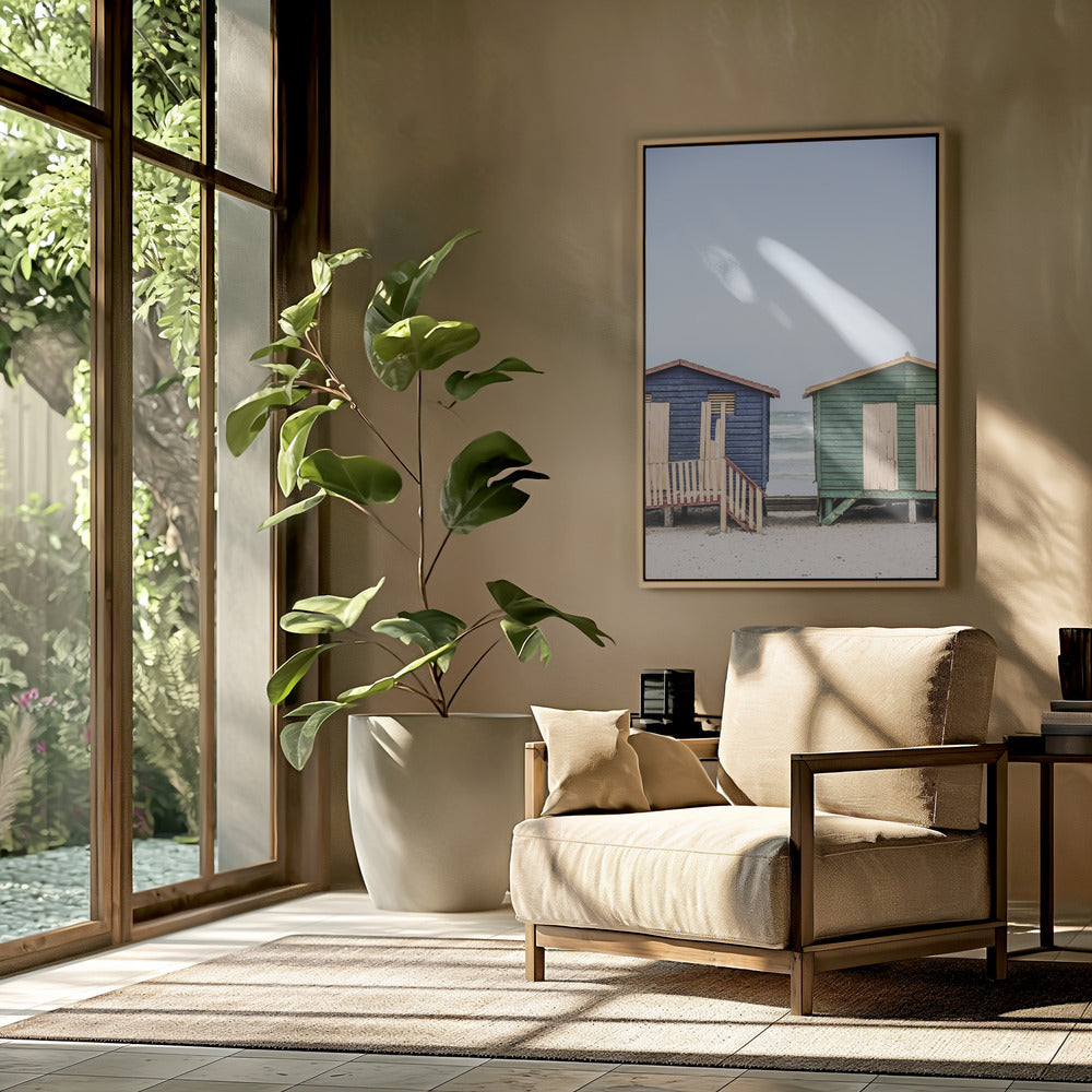Coastal Huts Harmony | Poster