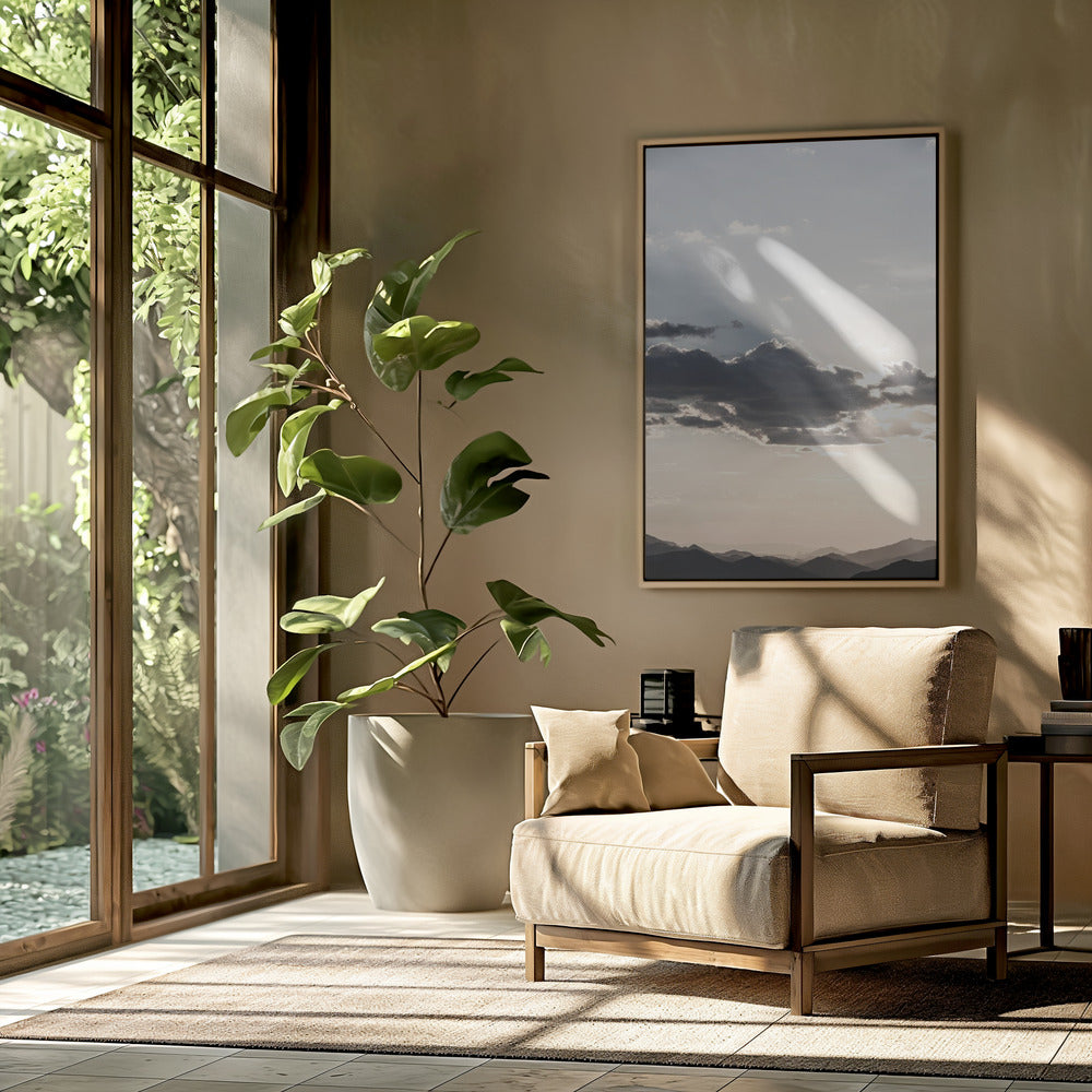 Berglandschaft mit dramatischen Wolken | Poster