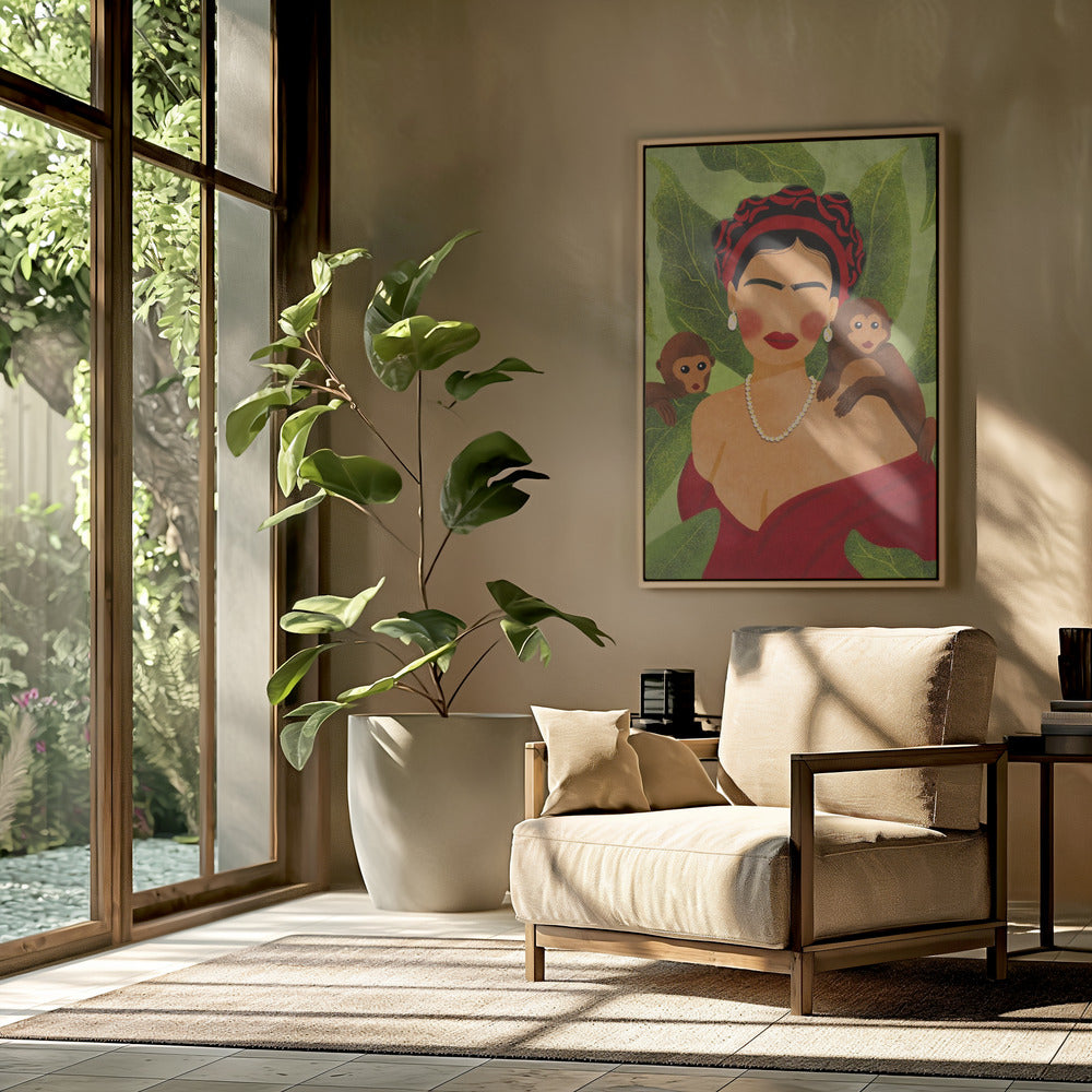 Frida and Monkeys | Poster