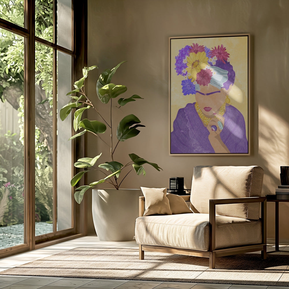 Frida and flowers | Poster