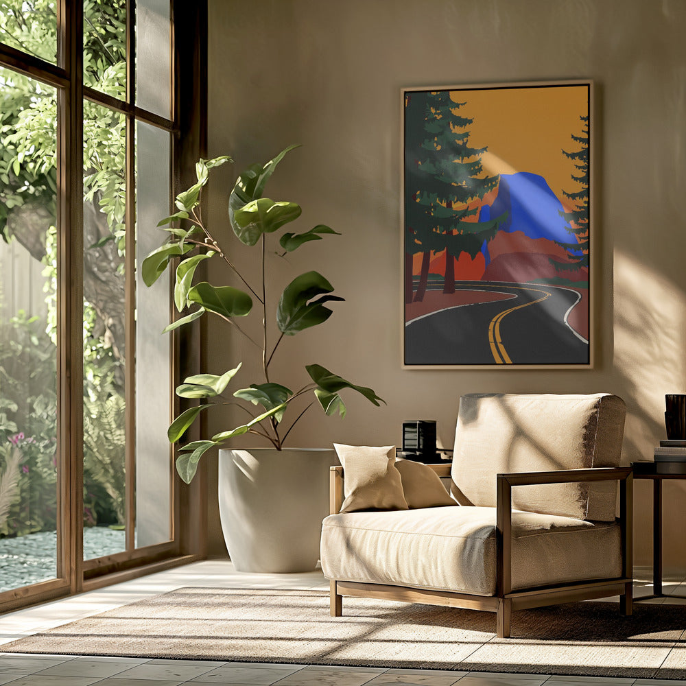 Clacier Road mit Half Dome | Poster