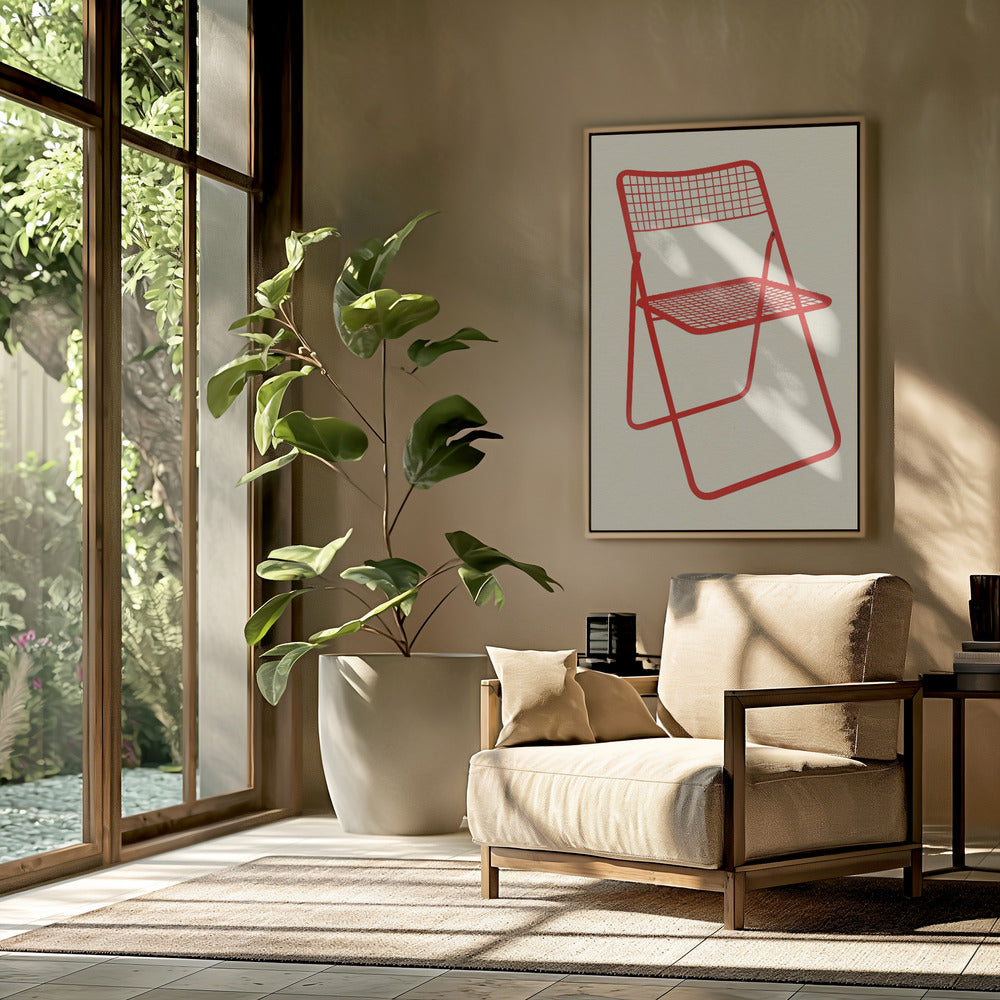 Ted Net Chair Red | Poster