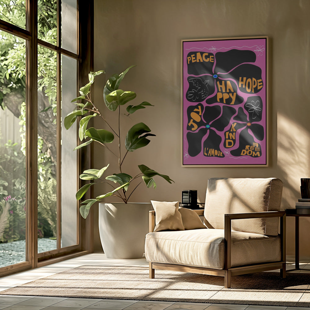 Flower of the Time - Purple | Poster