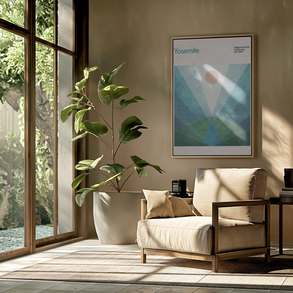 Geometrischer Sonnenaufgang | Poster