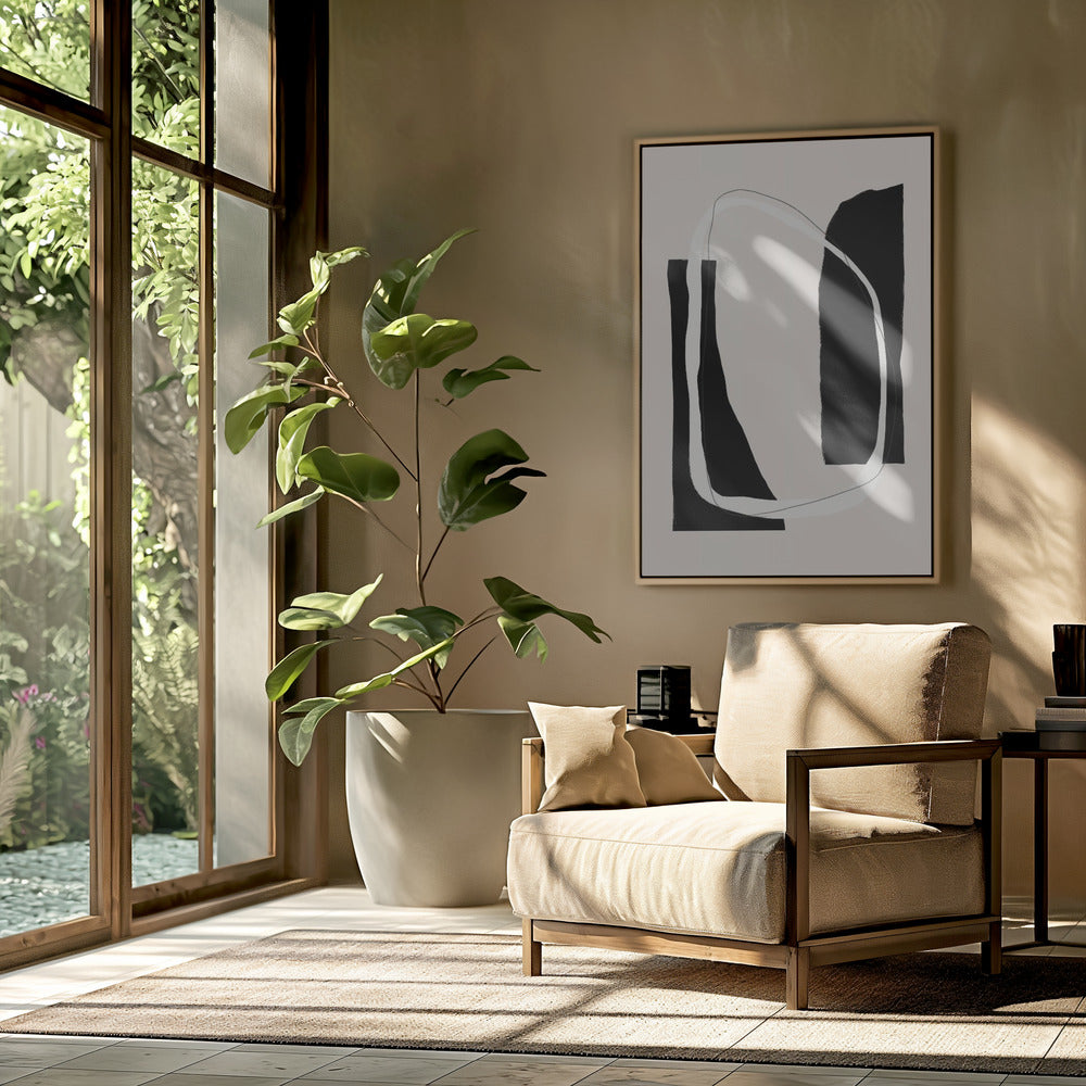 Monochrome geometrische Formen | Poster