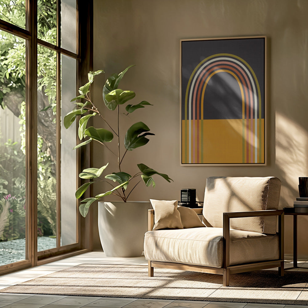 Geo Shapes Herbst 21 Regenbogenbogen | Poster