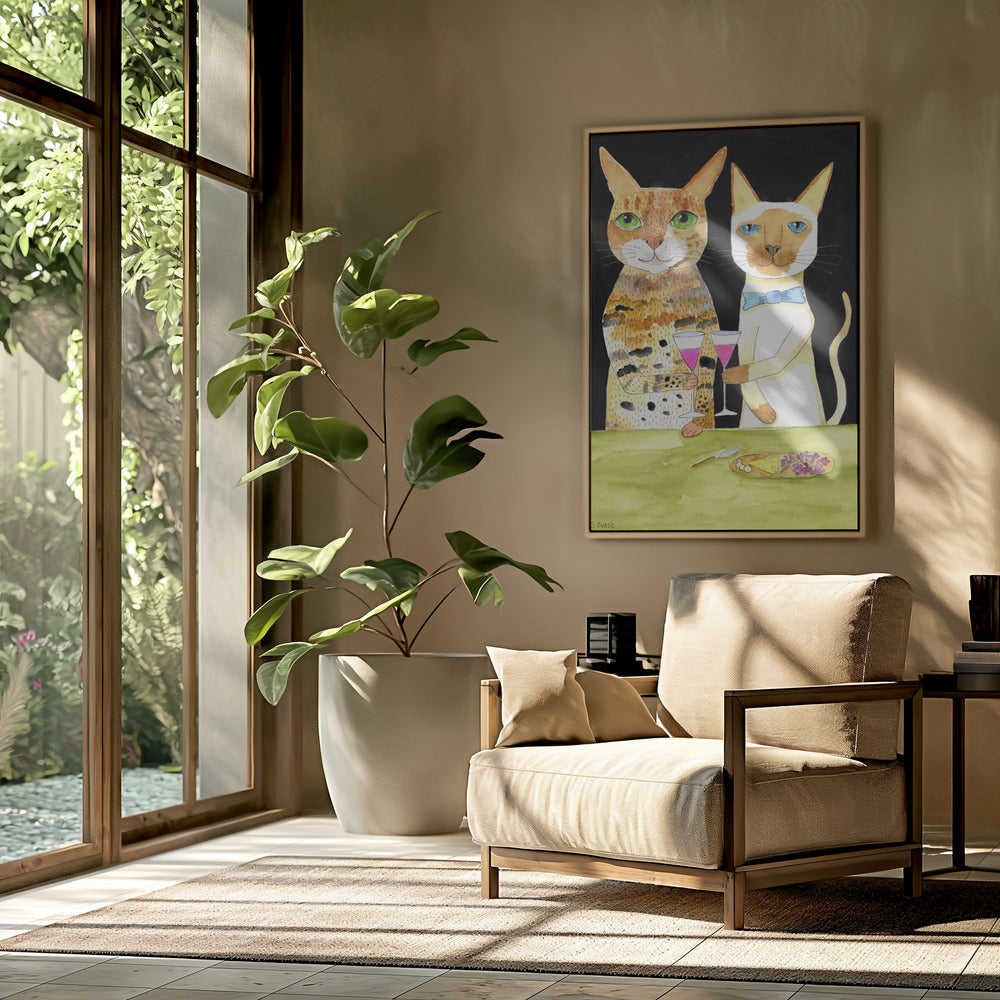 Cats Drinking Best Friends | Poster