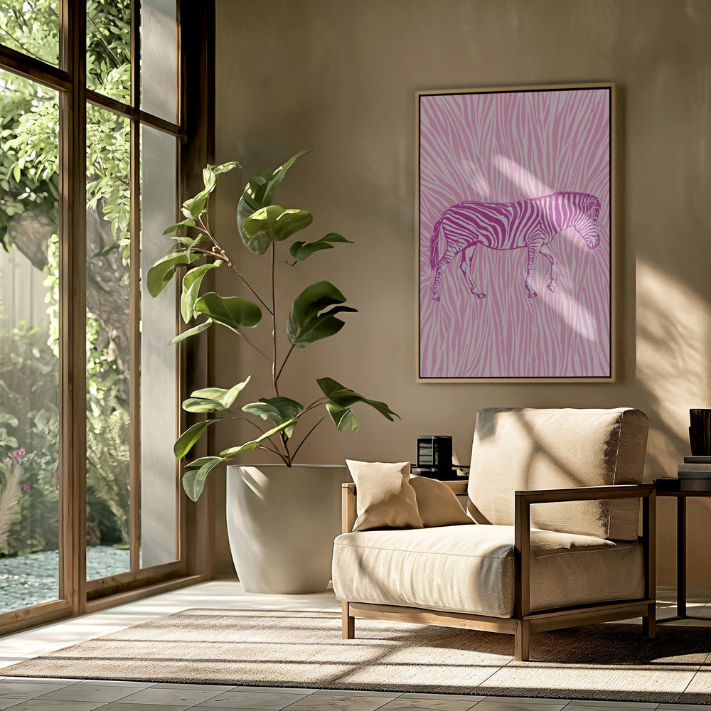 African Zebra striking camouflage | Poster