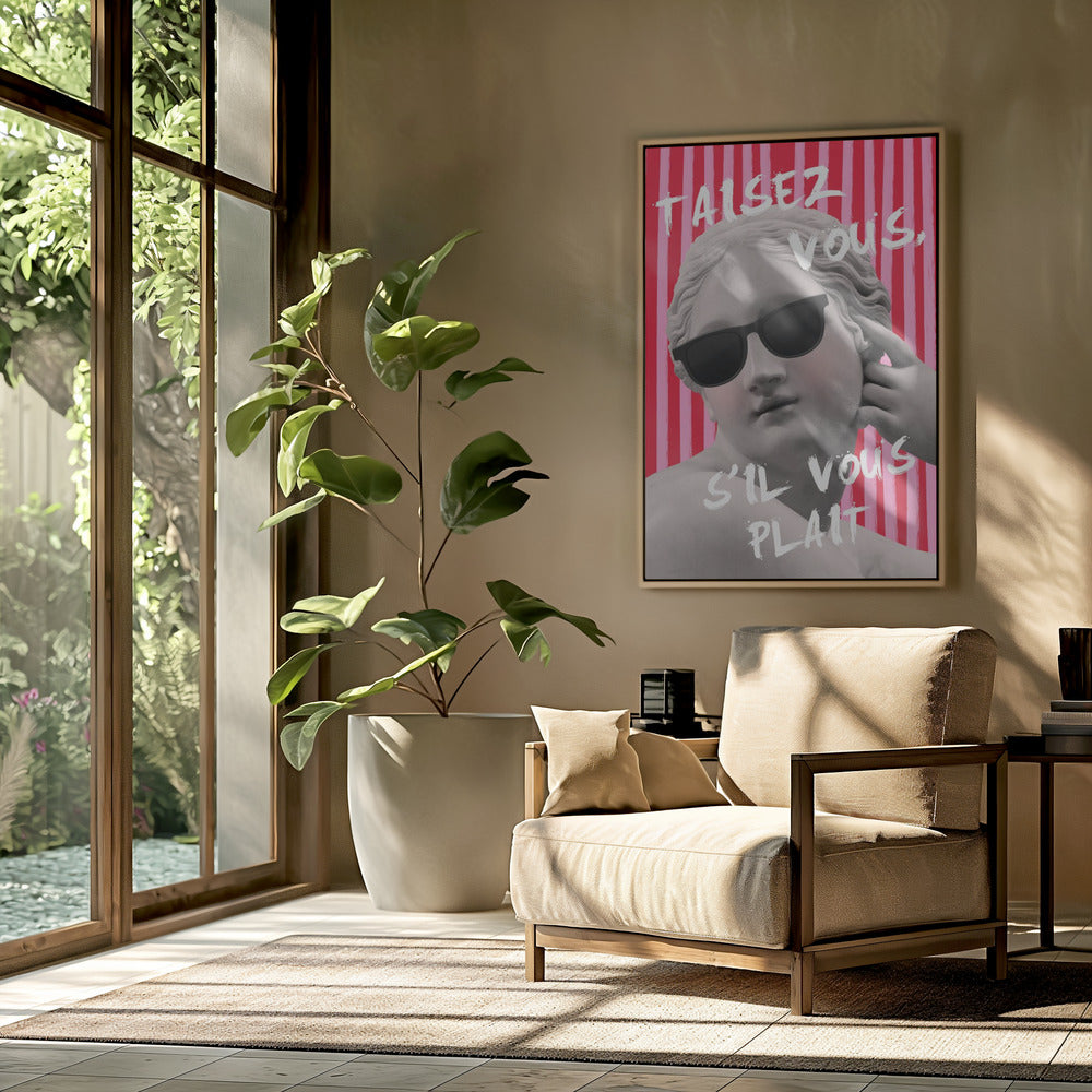Rosa und rot gestreifte Venus | Poster