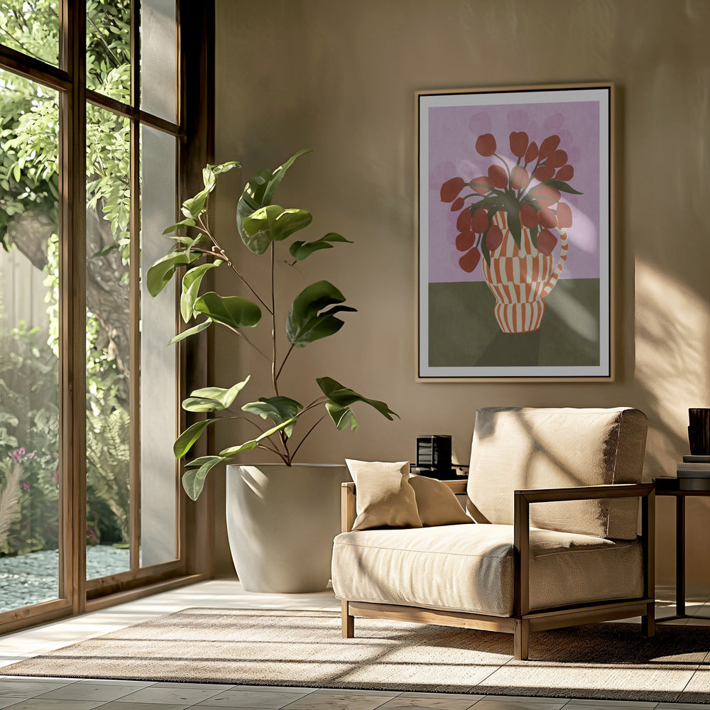 Kräftige Tulpen in der Vase | Poster