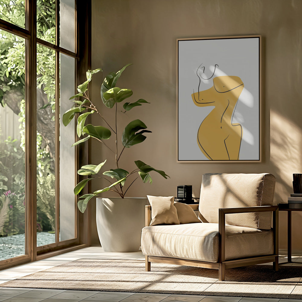 Elegante weibliche Aktsilhouette | Poster