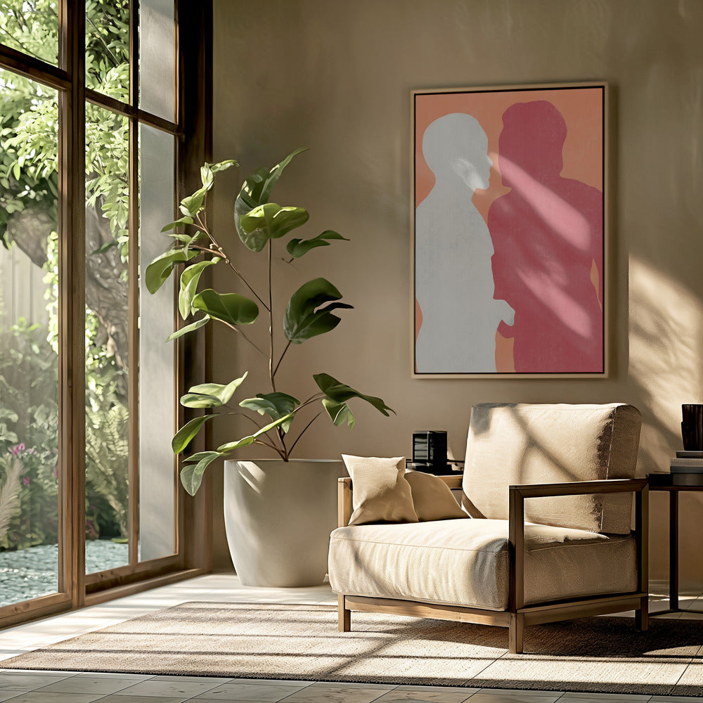 Silhouetten zweier Figuren | Poster