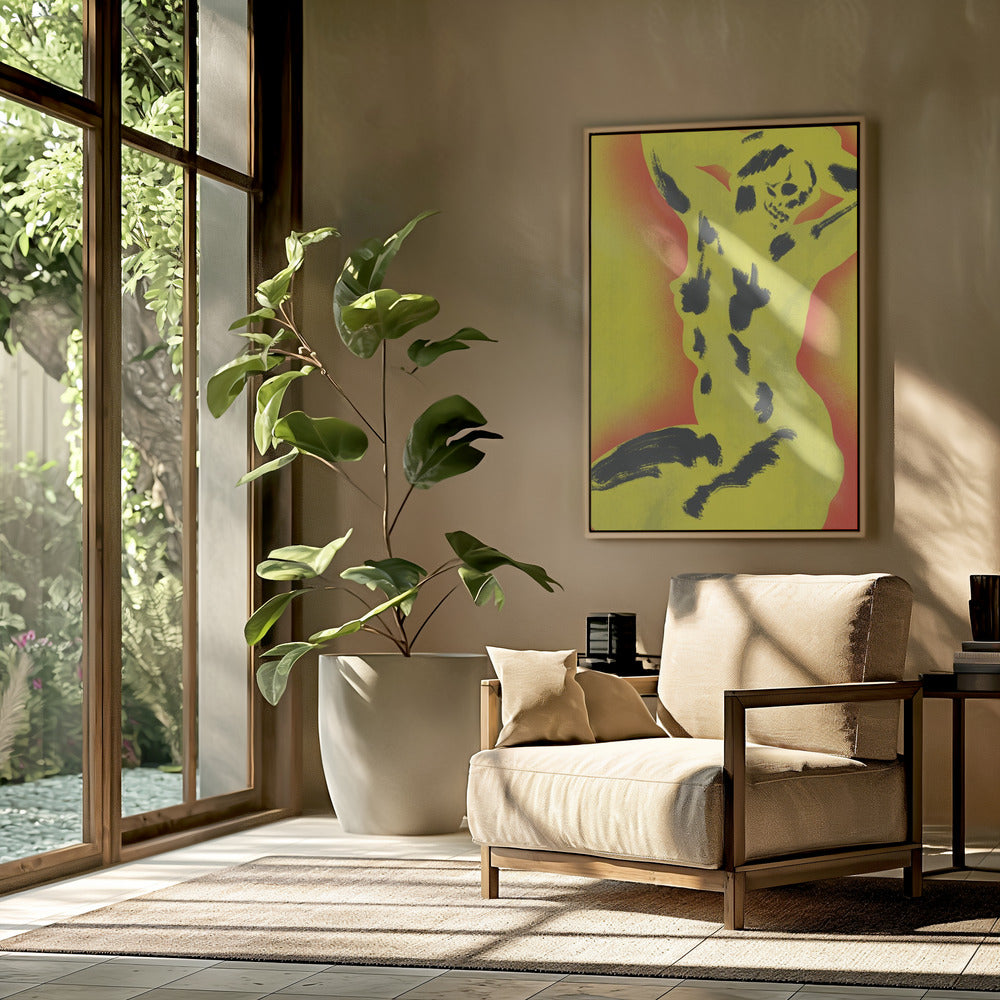 Yellow Skull Nude | Poster