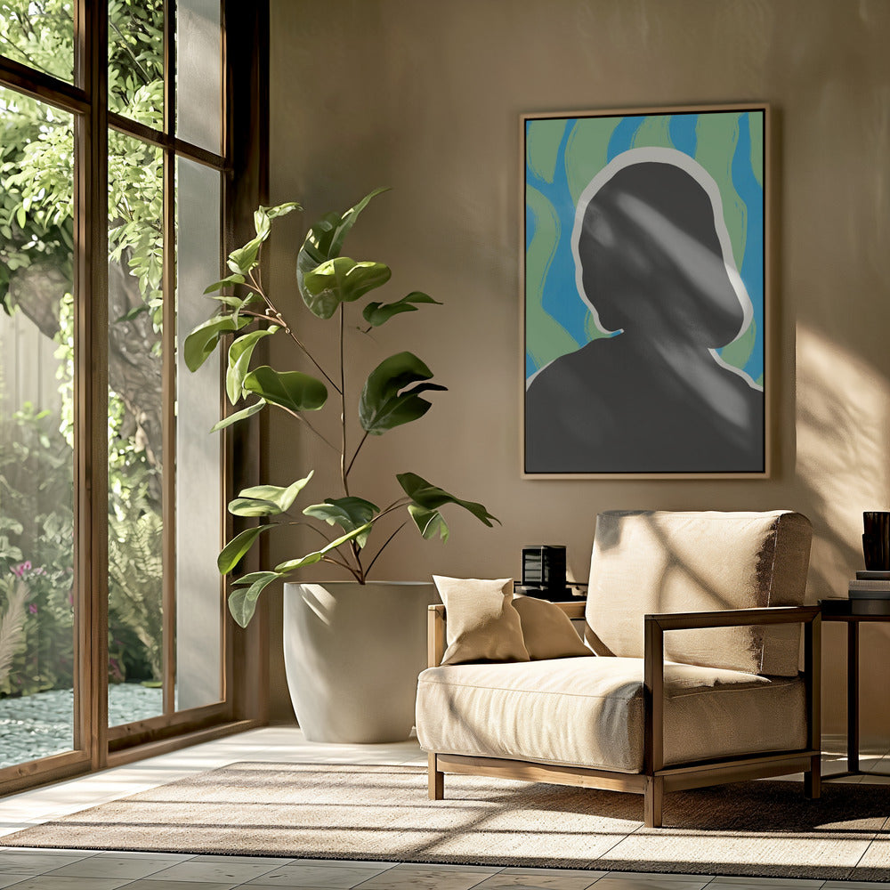 Anonymous Portrait In Cool Colors | Poster