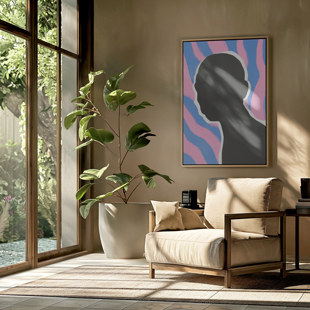 Anonymous Portrait In Stripes | Poster