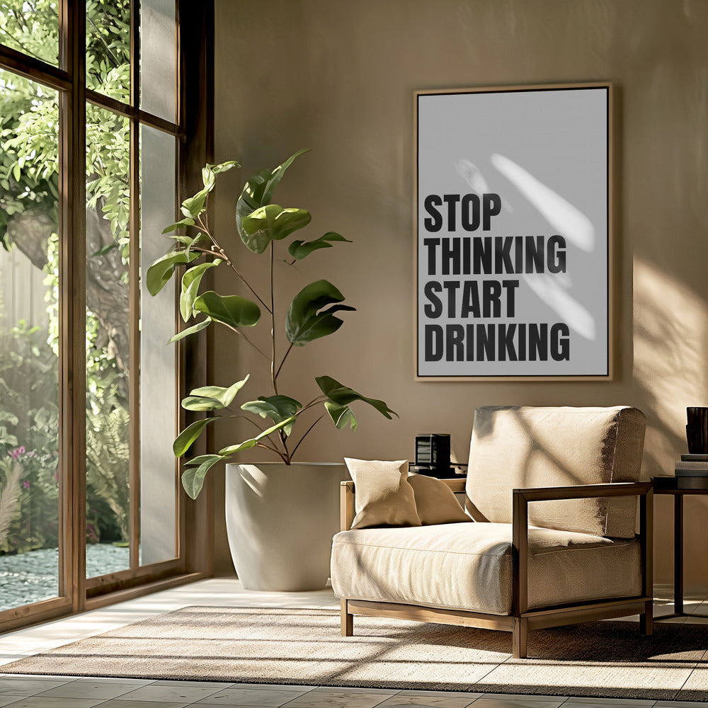 Abschalten, weitertrinken | Poster