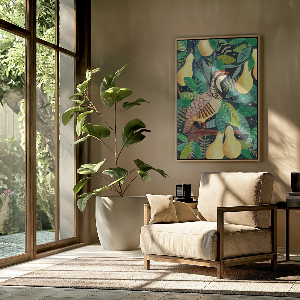Rebhuhn im Birnbaum | Poster