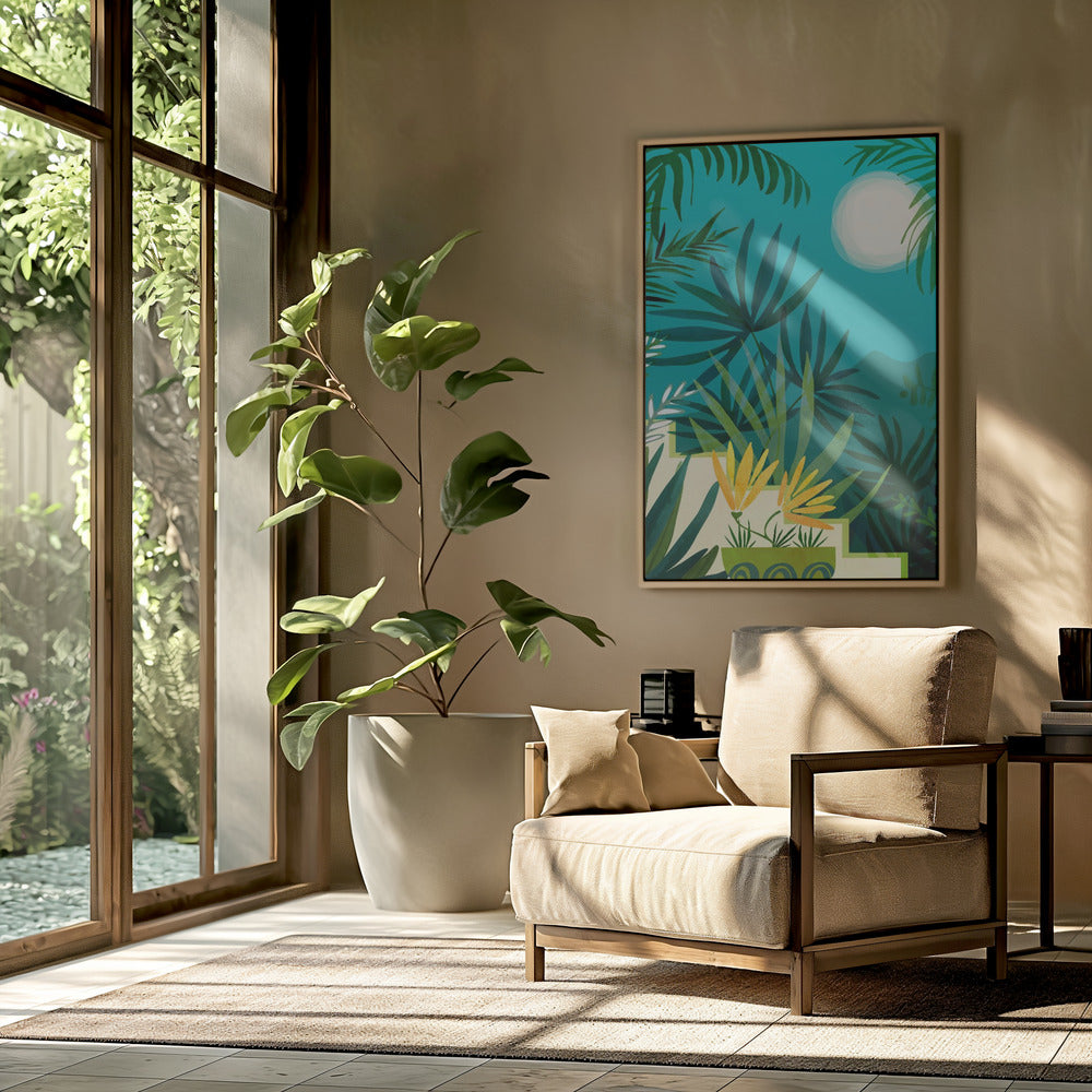Rainforest With Moonlight | Poster