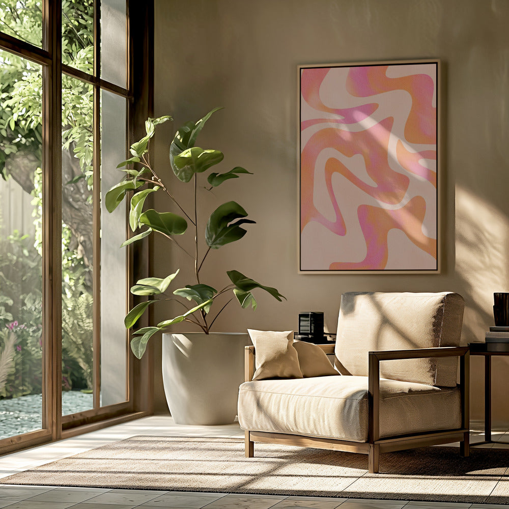 Abstract Wave - Peach Fuzz | Poster