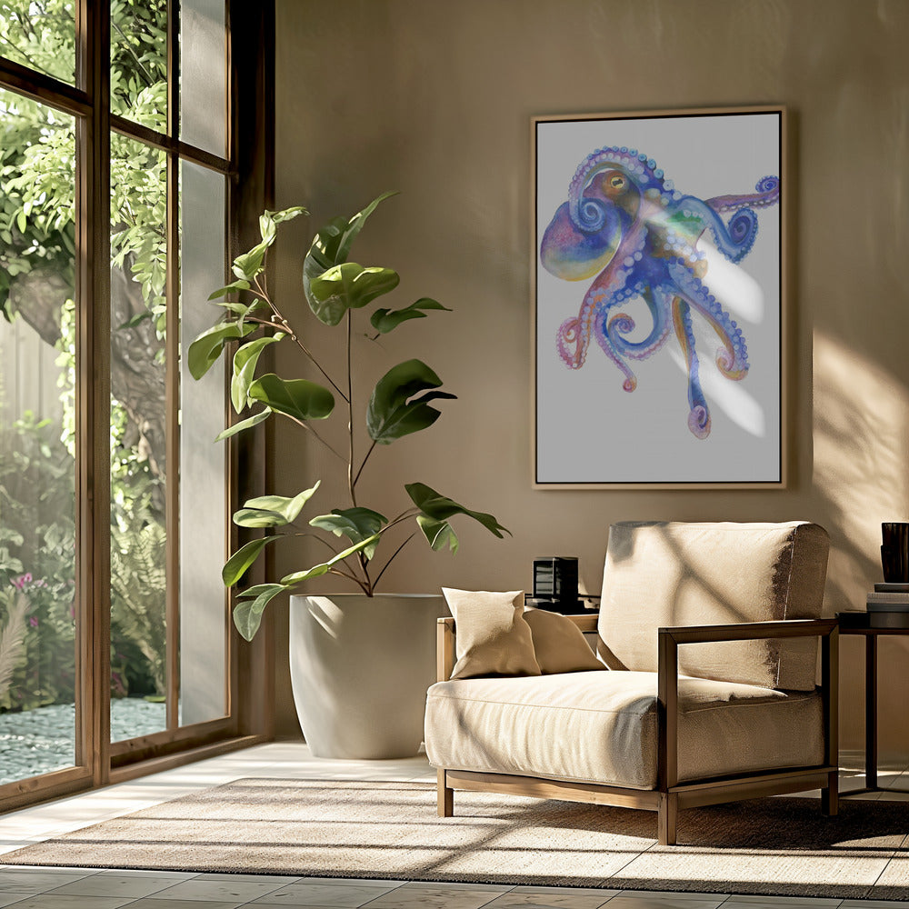 Blue Marine Octopuss | Poster
