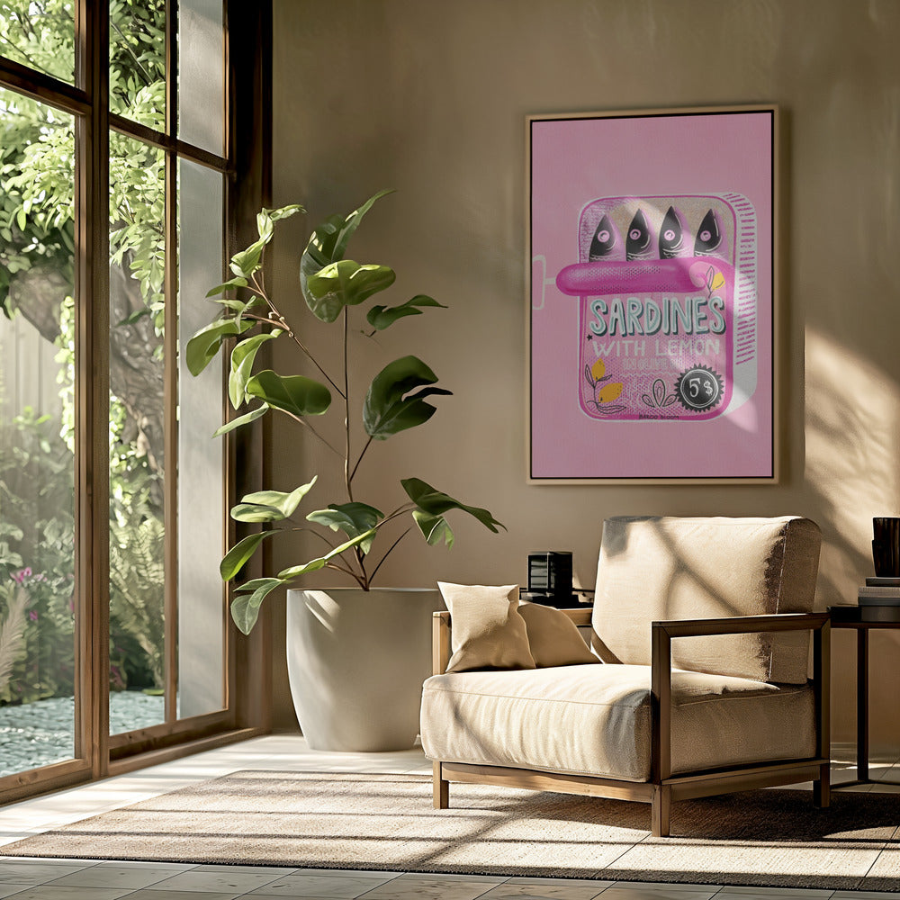 Sardinen Blechdose Pink | Poster