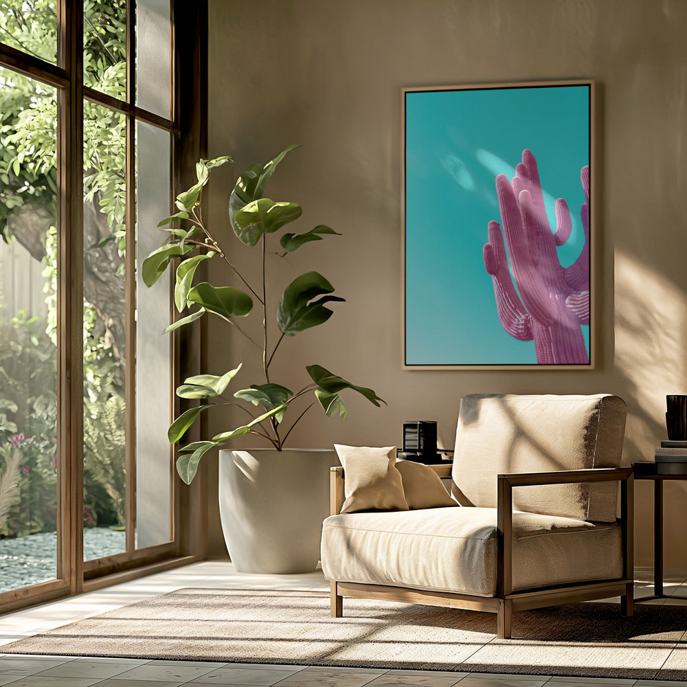 Magenta Pink Saguaro | Poster