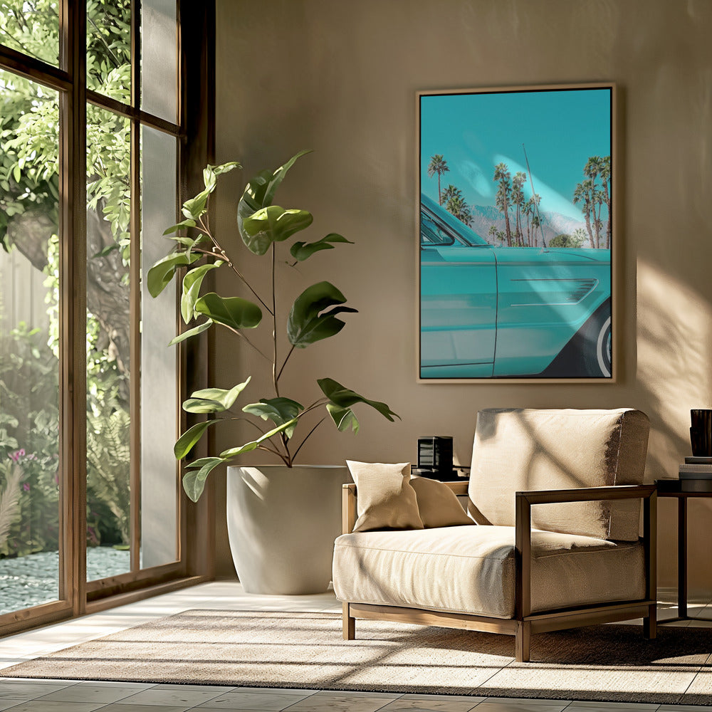 Blaugrüner Donnervogel in Palm Springs | Poster