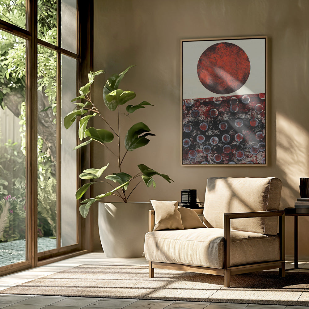 Abstraktes Kunstwerk mit geometrischer Komposition | Poster