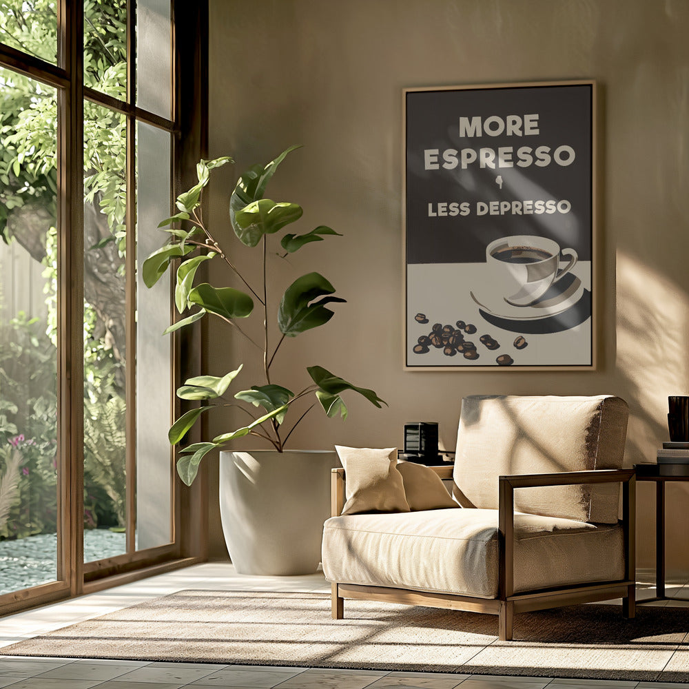 Mehr Espresso – weniger Depresso | Poster