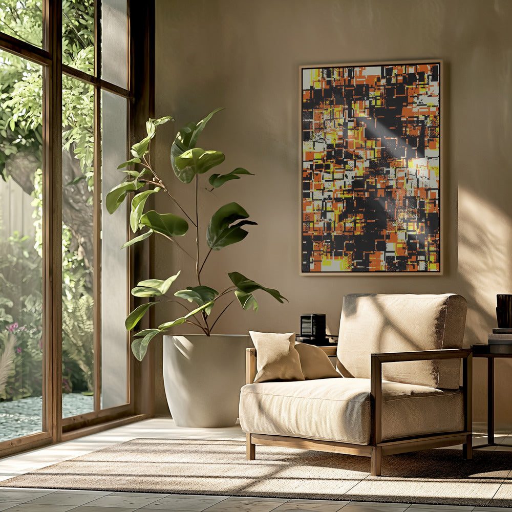 Bunte geometrische Blöcke | Poster