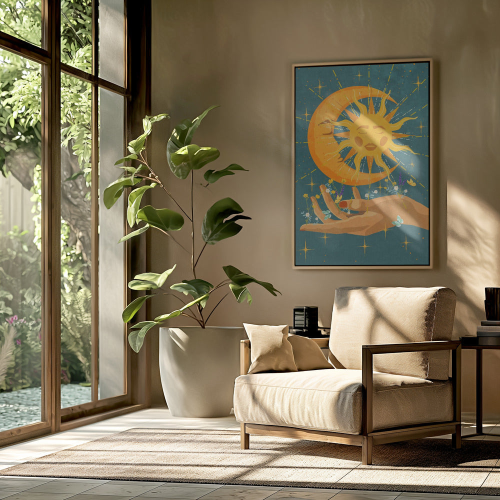 Sonne und Mond in meiner Hand | Poster