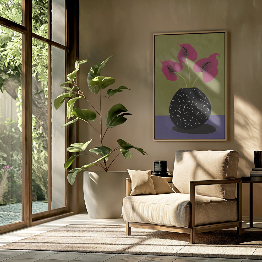 Schöne Blumen in der Vase | Poster