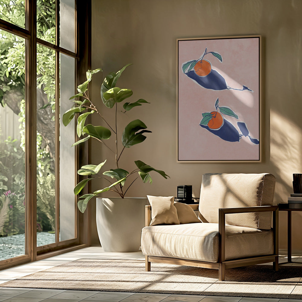 Abstrakte Orangen | Poster
