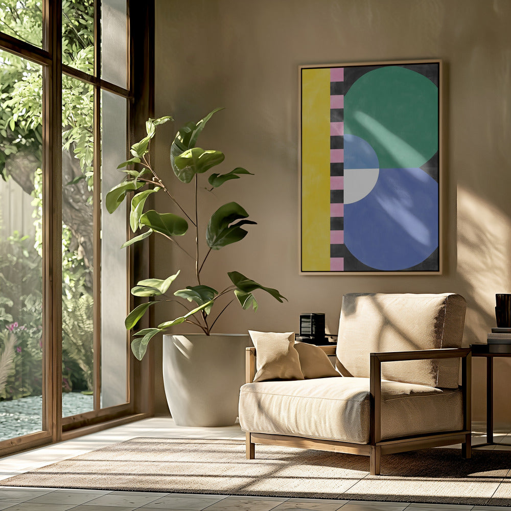 Bunter Geometrieblock und Formen | Poster