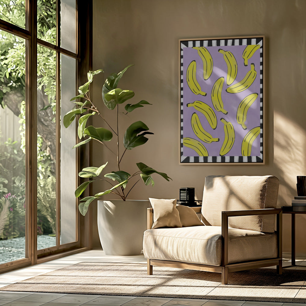Yellow Bananas Abstract | Poster